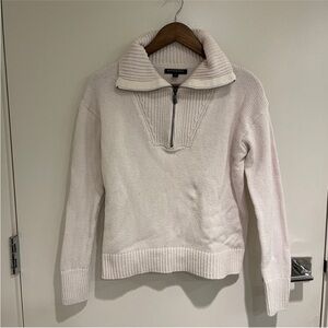 Banana Republic Cream Quarter Zip Sweater size XS